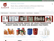 Tablet Screenshot of aaronpackaging.com